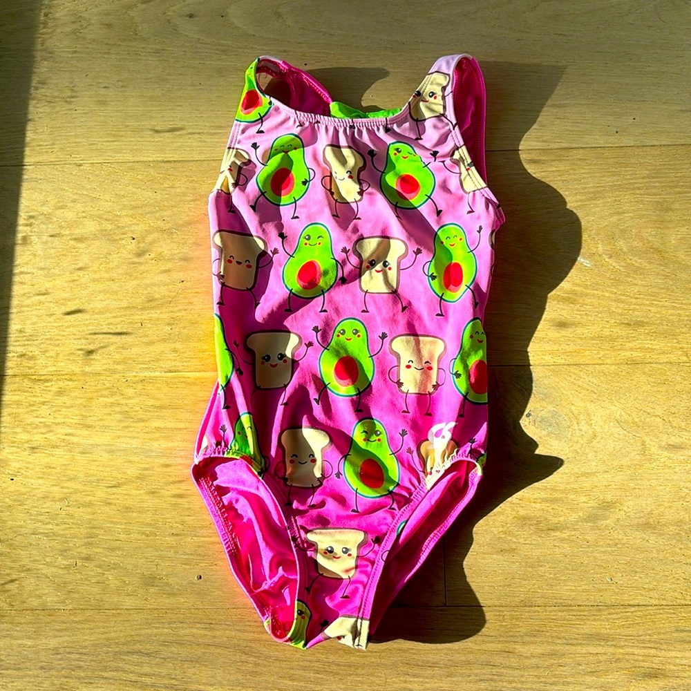 Pink avocados and bread leotard